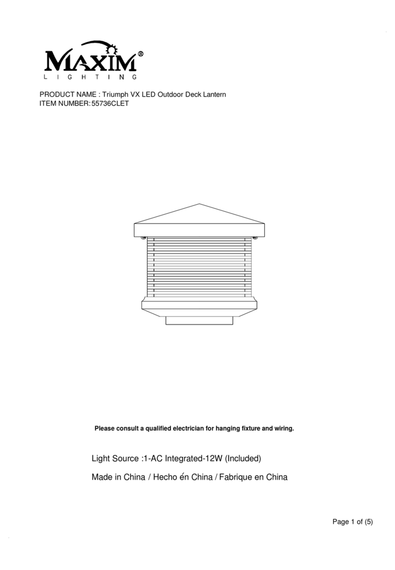 Maxim Lighting Triumph VX LED 55736CLET User manual