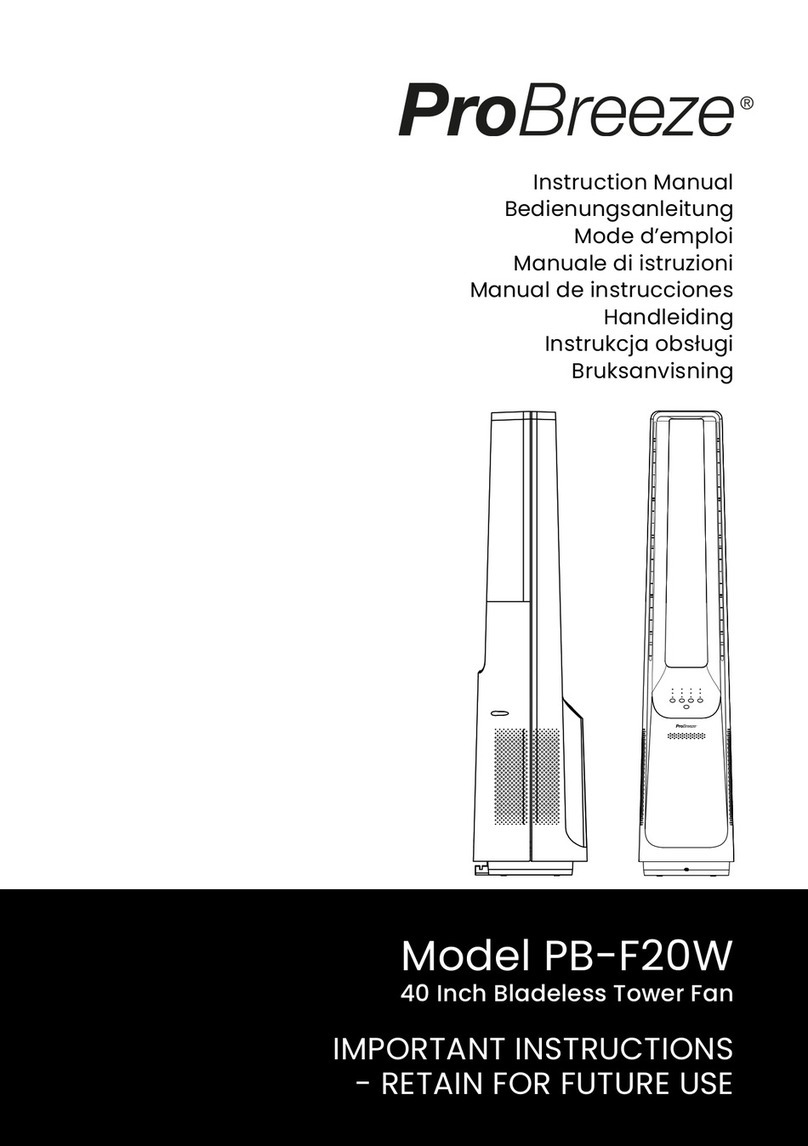 Pro Breeze PB-F20W instruction manual