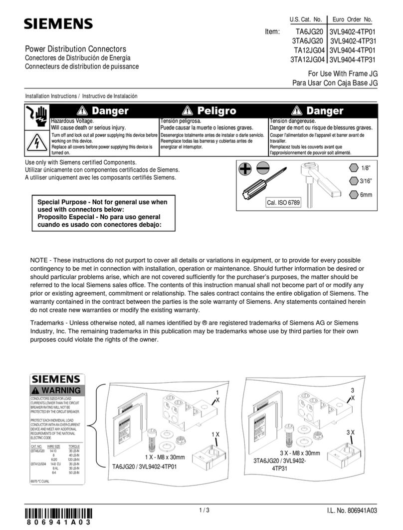Siemens TA6JG20 User manual