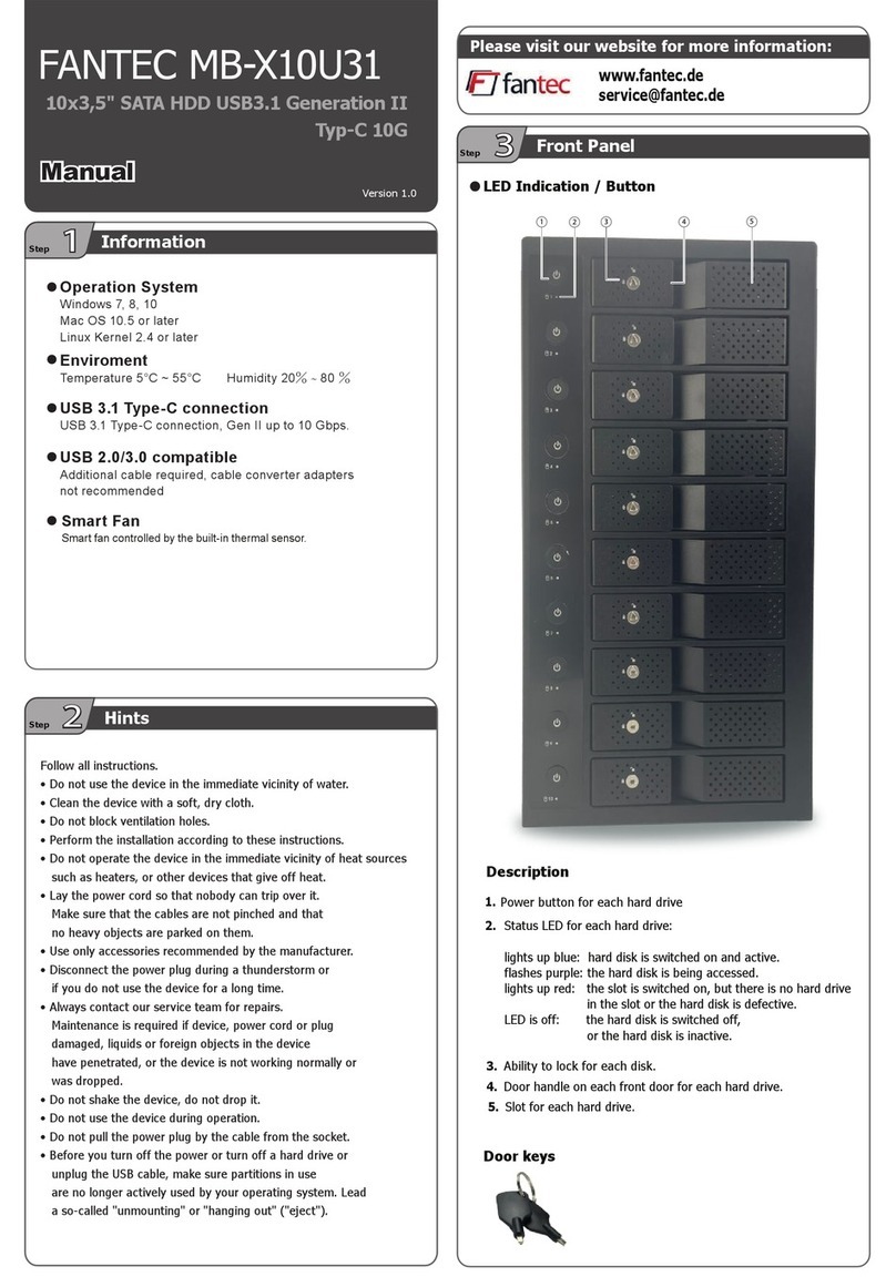 Fantec MB-X10U31 User manual