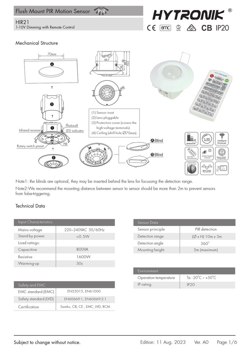 Hytronik HIR21 User manual