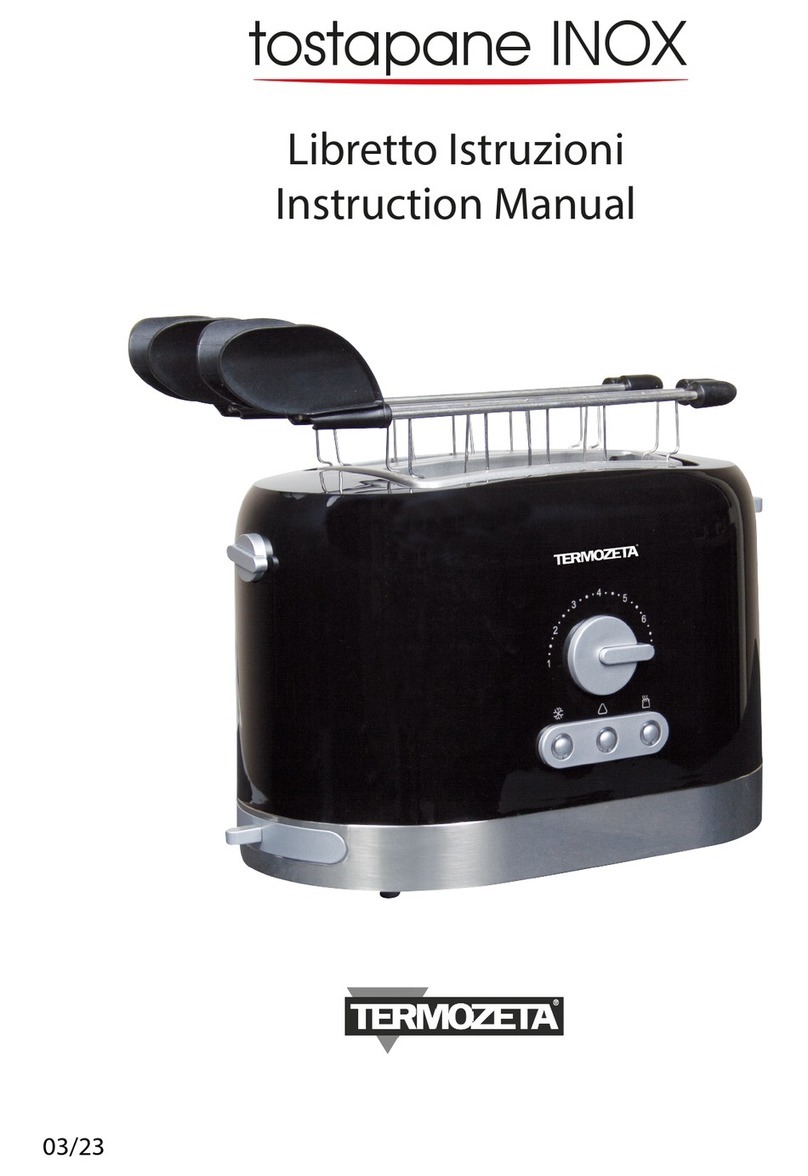 Termozeta Tostapane Inox 410005 instruction manual
