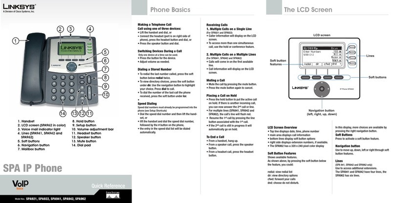 Cisco LINKSYS SPA922 User manual Cisco LINKSYS SPA922 User manual