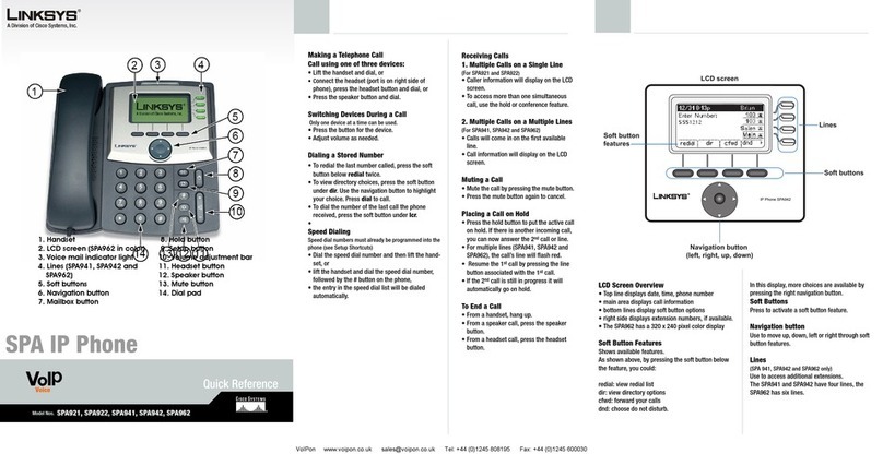 Cisco LINKSYS SPA921 User manual