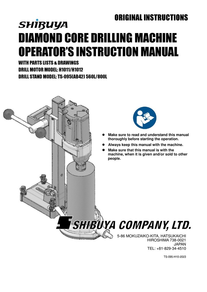 Shibuya H1011 Operator's instruction manual
