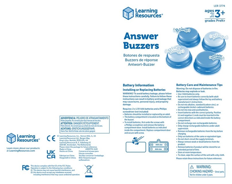 Learning Resources LER 3774 User manual