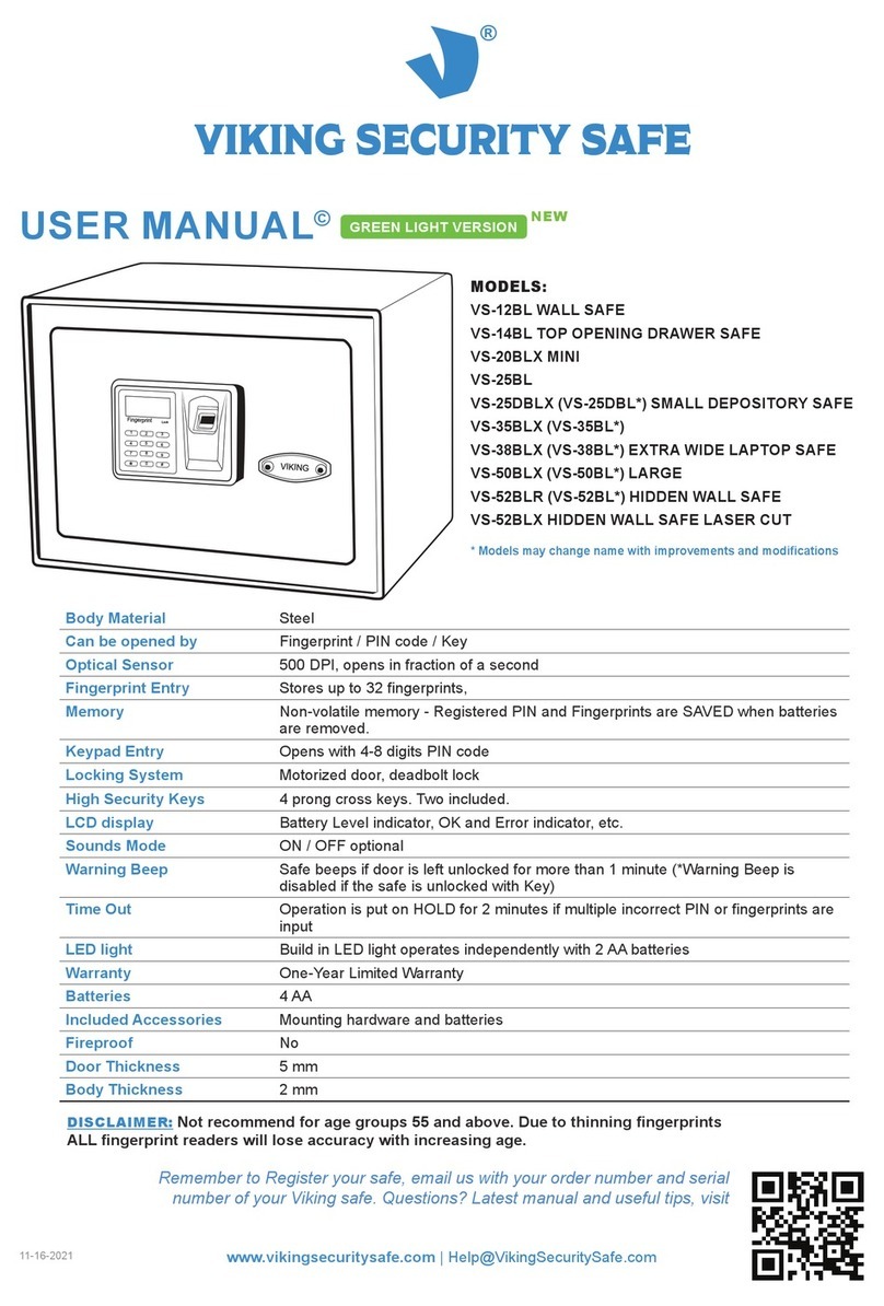 Viking Security Safe VS-12BL User manual