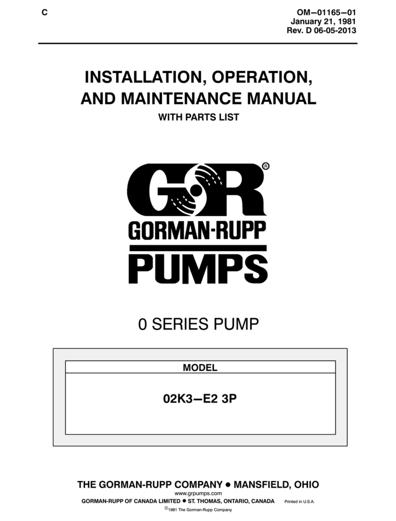 GORMAN-RUPP PUMPS 02K3-E2 3P Installation, operation, and maintenance manual with parts list GORMAN-RUPP PUMPS 02K3-E2 3P Installation, operation, and maintenance manual with parts list