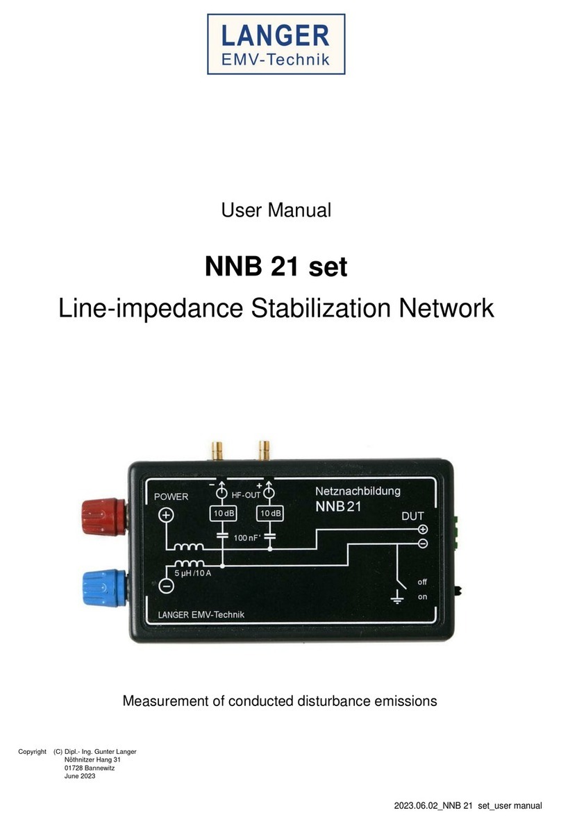 LANGER EMV-Technik NNB 21 user manual