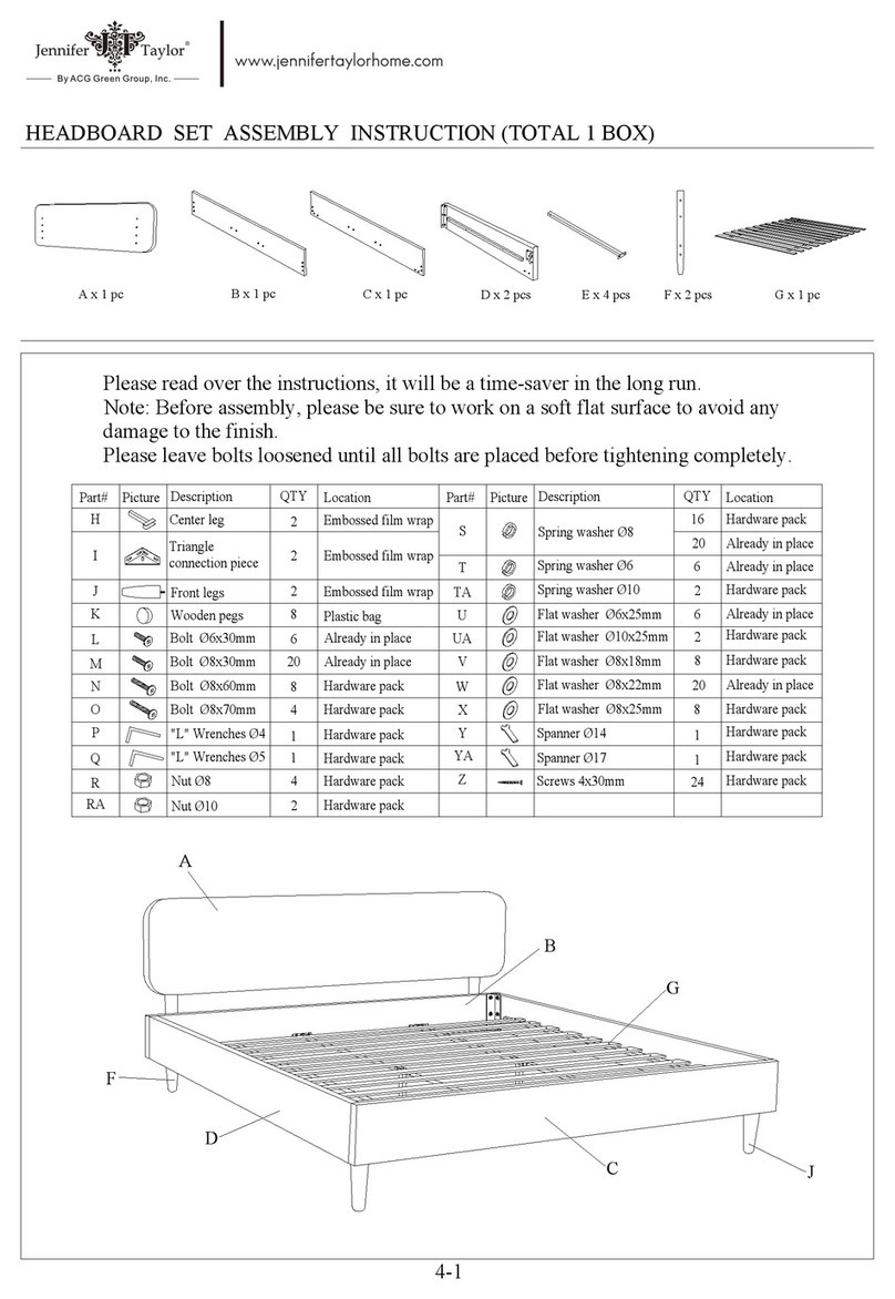 ACG Jennifer Taylor 50481-4 Assembly instruction