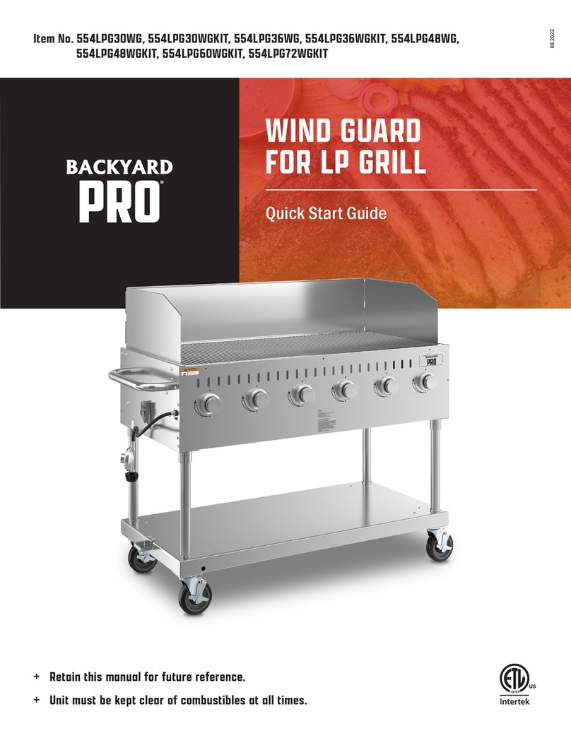Backyard Pro 554LPG30WG quick start guide