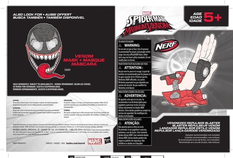 Hasbro Spider-Man Maximum Venom E8688 User manual Hasbro Spider-Man Maximum Venom E8688 User manual