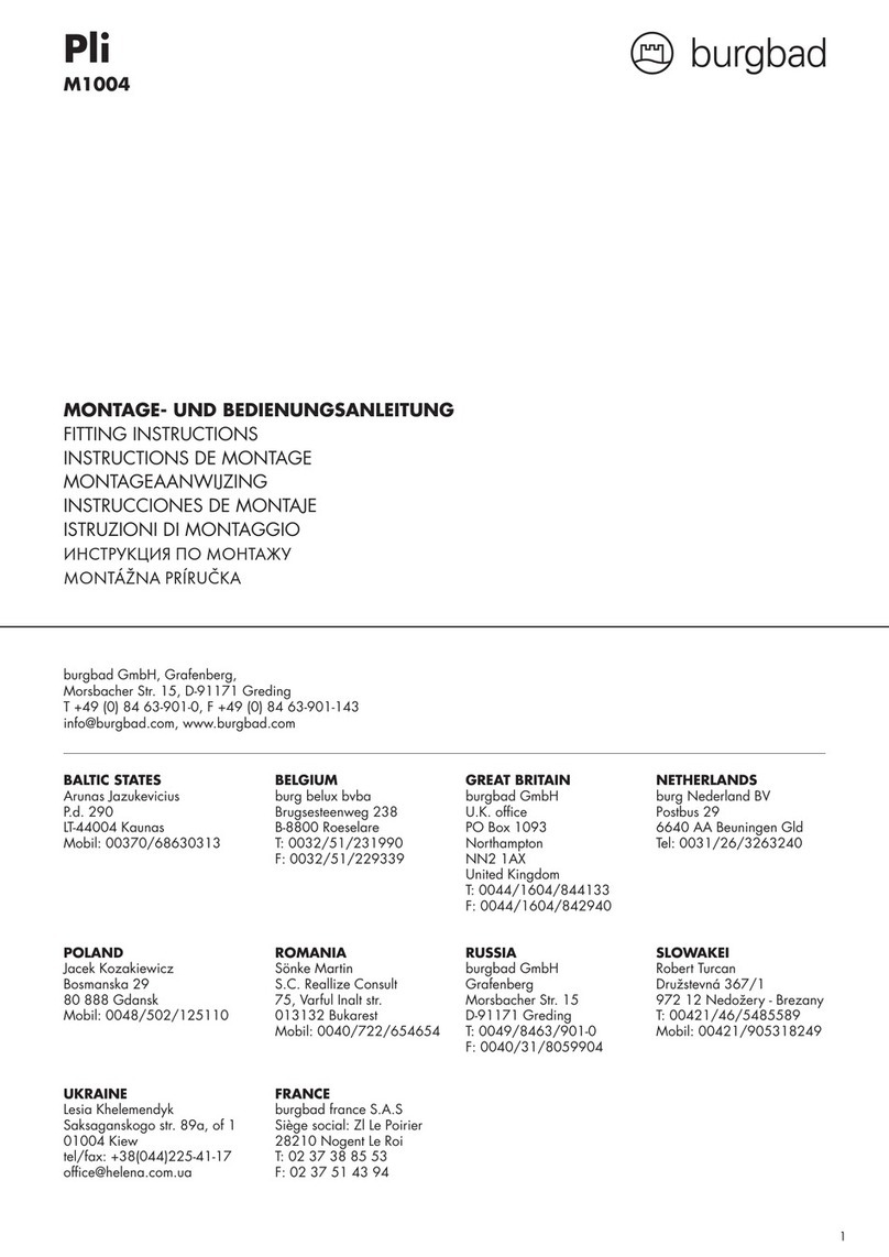 burgbad Pli Fitting instructions