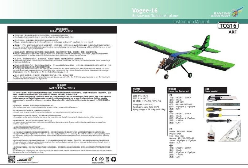 Dancing Wings Hobby TCG16 User manual Dancing Wings Hobby TCG16 User manual