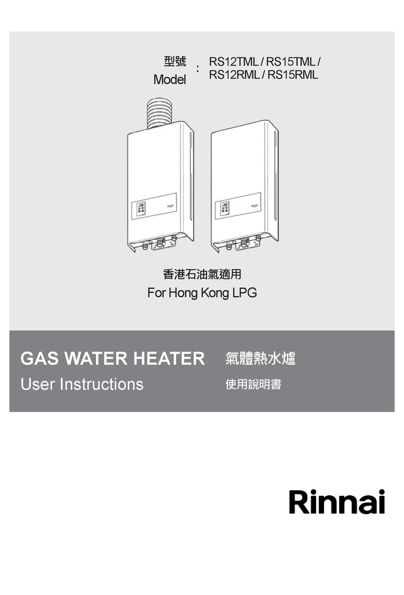 Rinnai RS12TML User instructions Rinnai RS12TML User instructions
