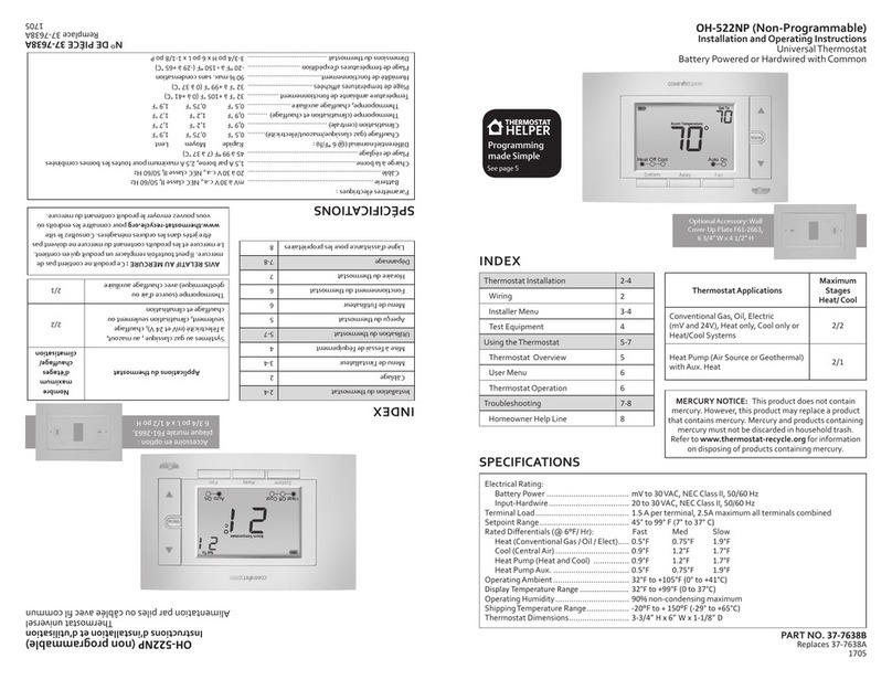 One Hour Comfort Sentry OH-522NP Installation and operating instructions One Hour Comfort Sentry OH-522NP Installation and operating instructions