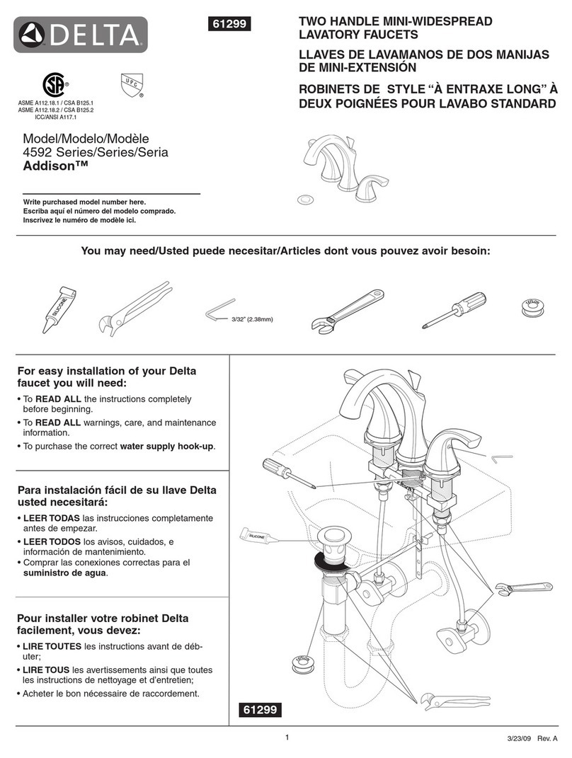 Delta Addison 4592 Series User manual