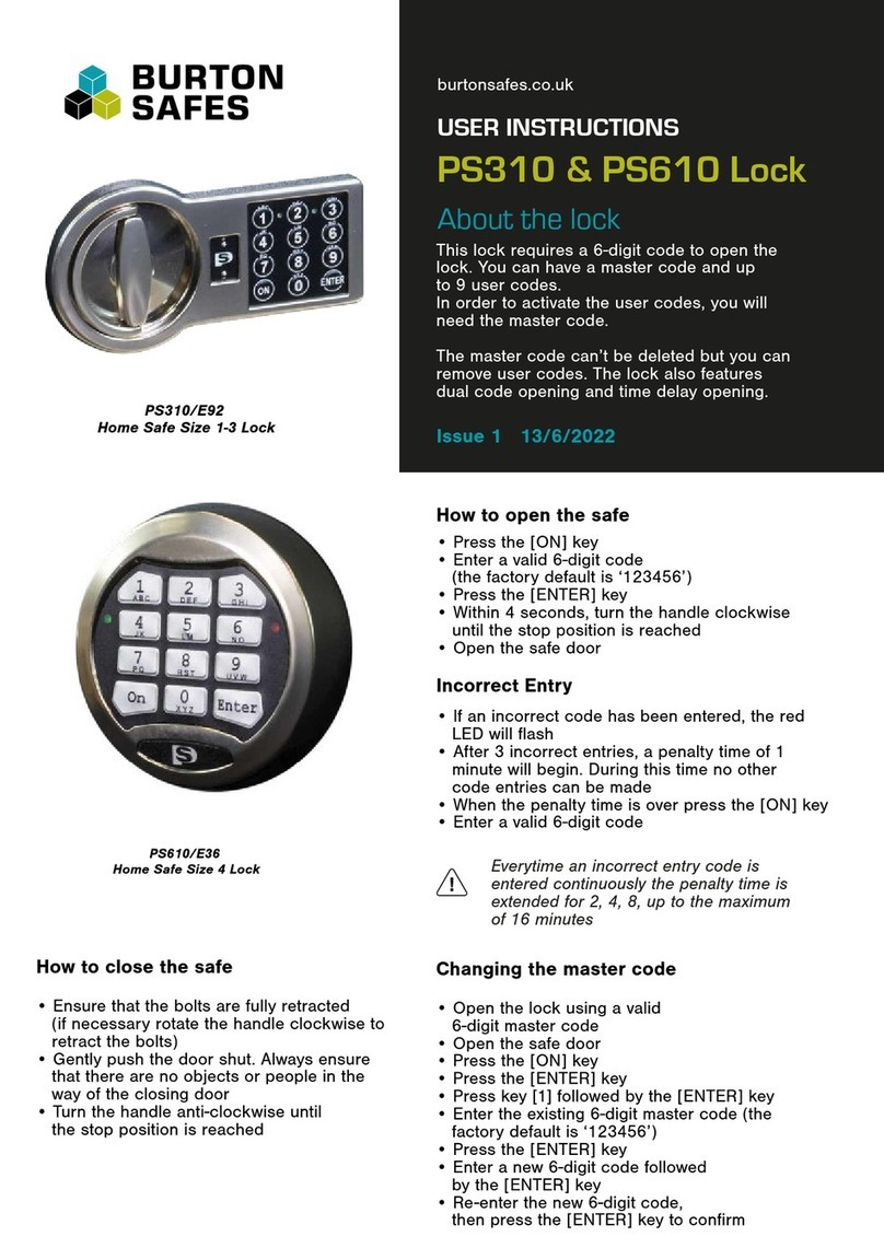 Burtonsafes PS610 User instructions Burtonsafes PS610 User instructions