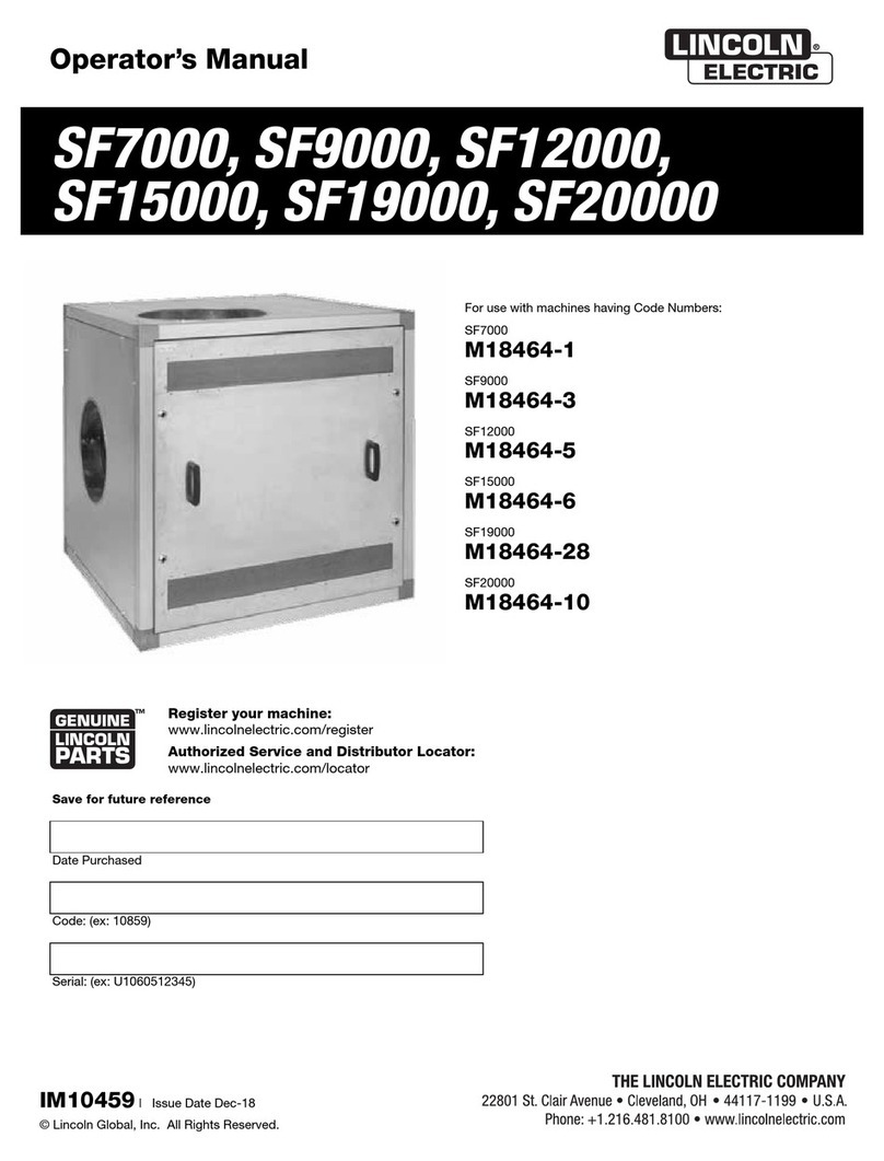 Lincoln Electric SF7000 Operator's manual