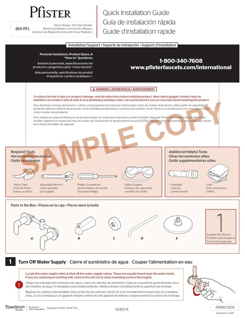Pfister 801-PFL User manual
