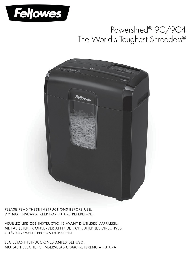 Fellowes Powershred 9C4 quick start guide