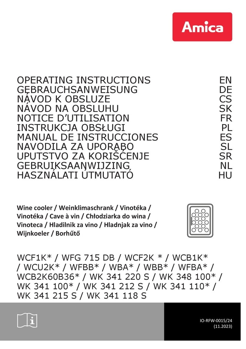 Amica WK 348 100 Series operating instructions