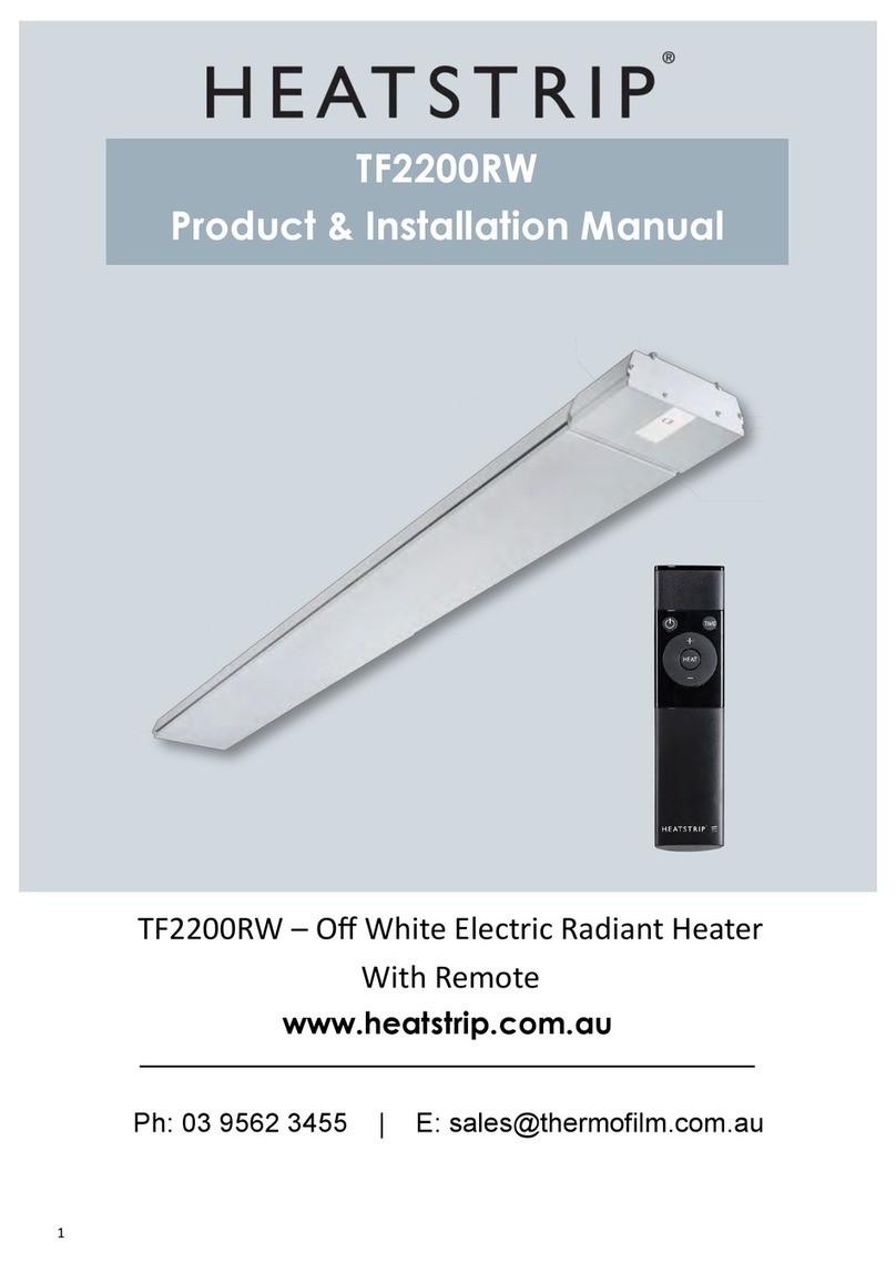 HEATSTRIP TT2200RW Product installation manual HEATSTRIP TT2200RW Product installation manual