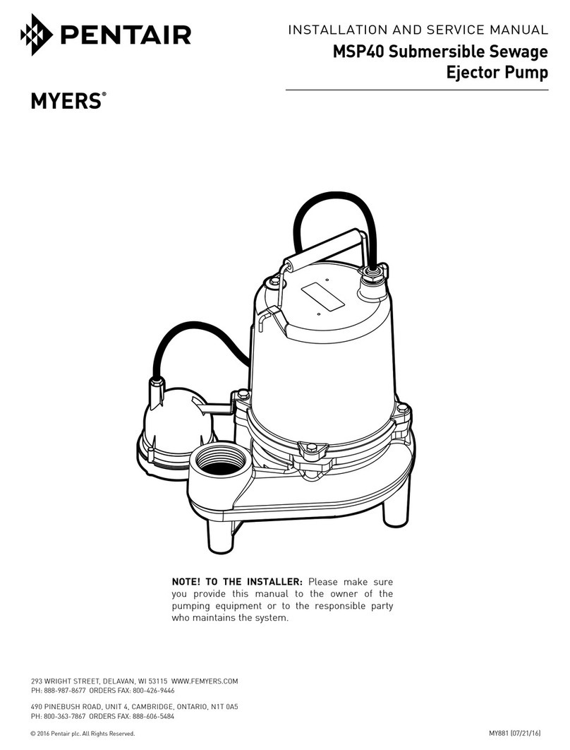 Pentair Myers MSP40 Manual