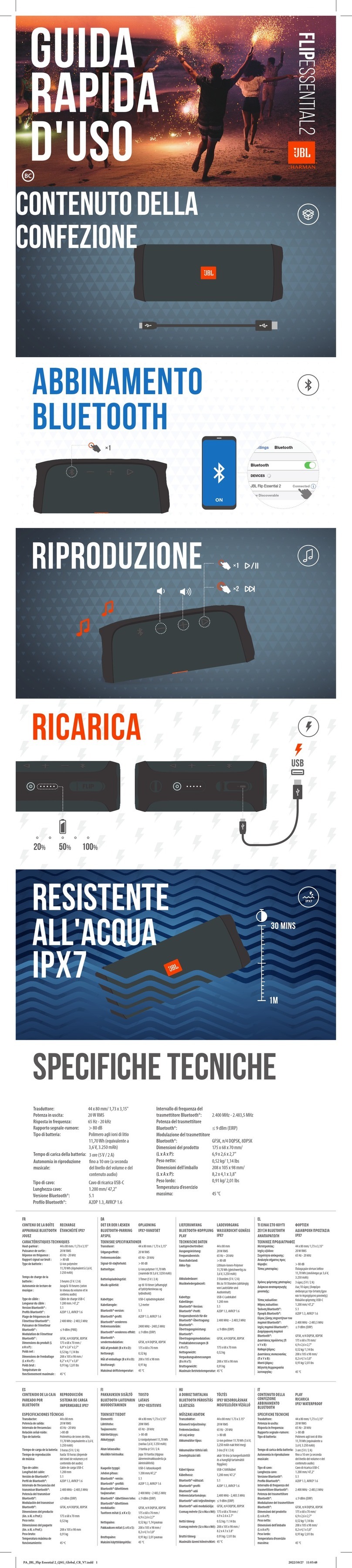 Harman JBL FLIP ESSENTIAL 2 User manual