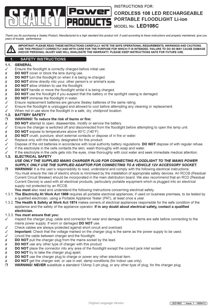 Sealey LED108C instructions
