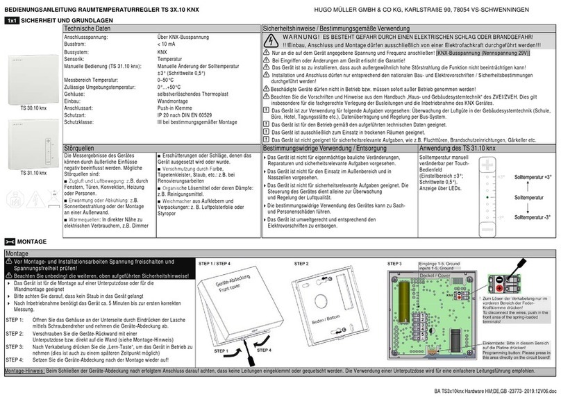 Hugo Müller TS 3.10 KNX Series instruction manual