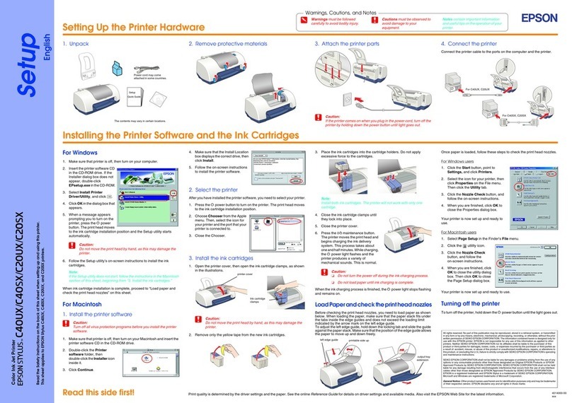 Epson Stylus C20UX Manual