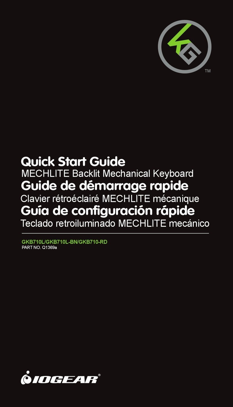 IOGear Kaliber gaming GKB710L-BN User manual