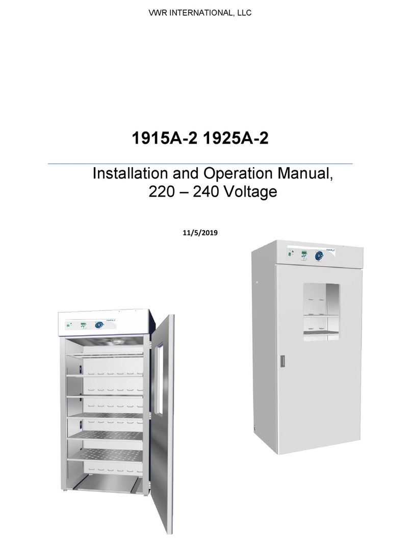 VWR International 1915A-2 Installation and operation manual