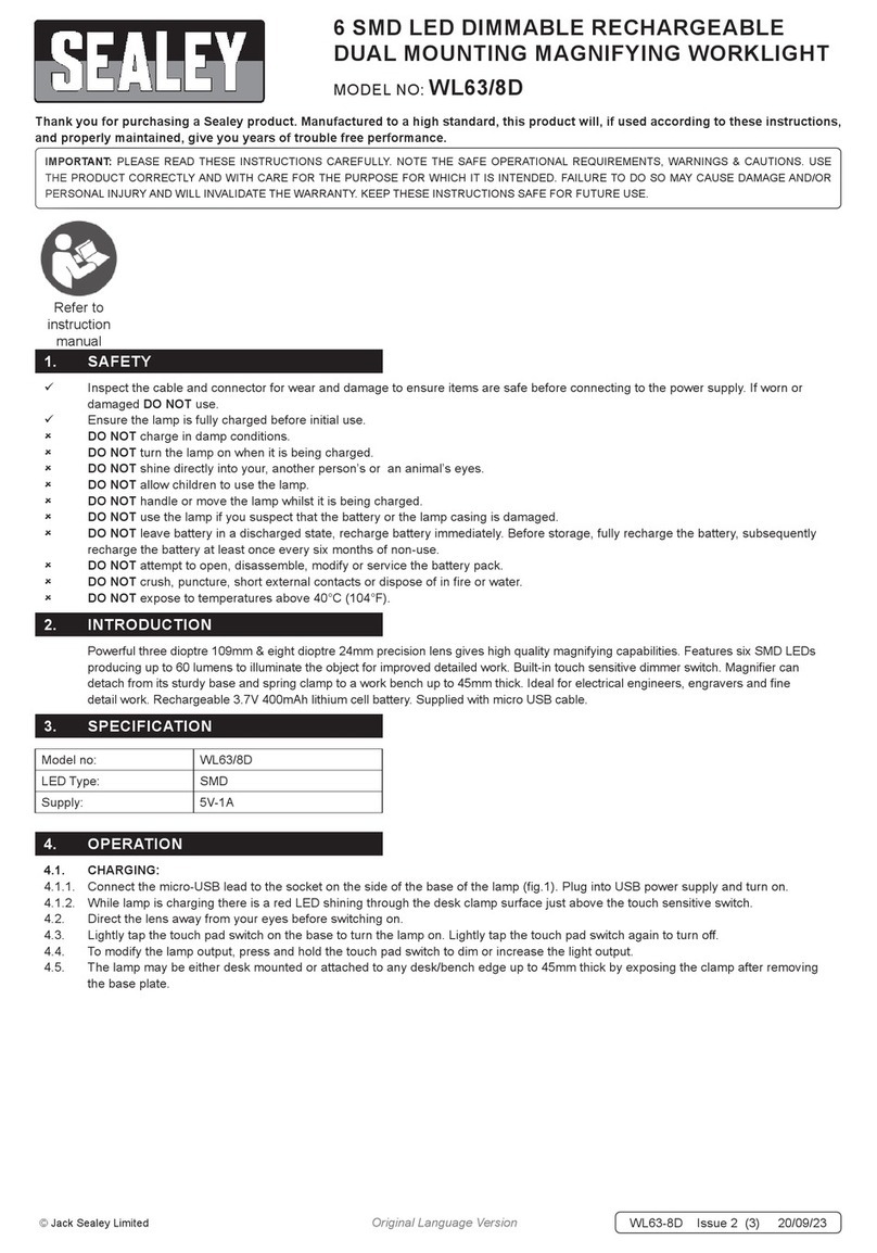 Sealey WL63/8D User manual