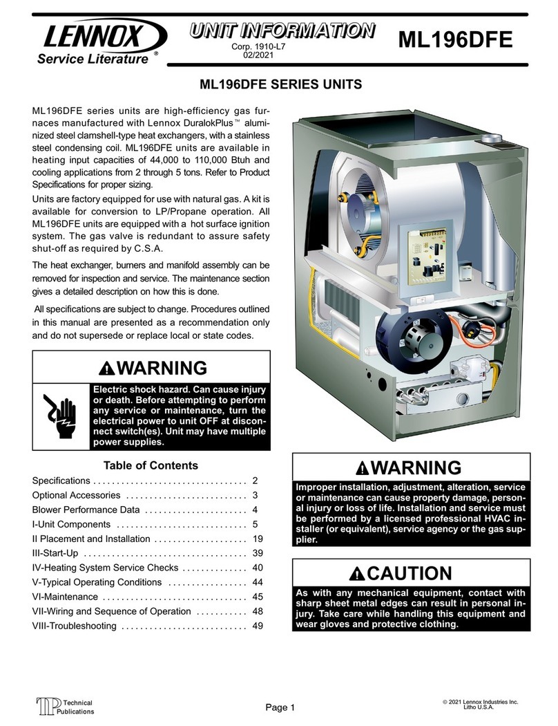 Lennox ML196DF045XE36B User manual Lennox ML196DF045XE36B User manual