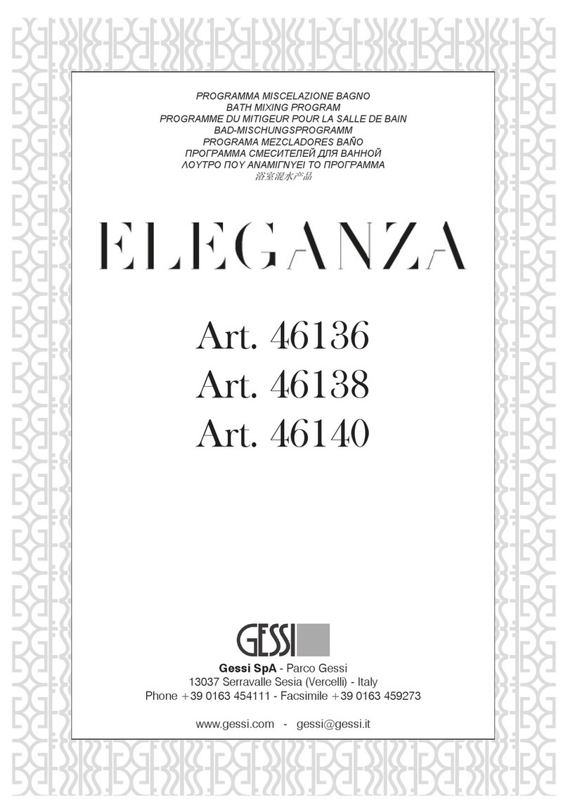 Gessi ELEGANZA 46136 Bath Mixing Program