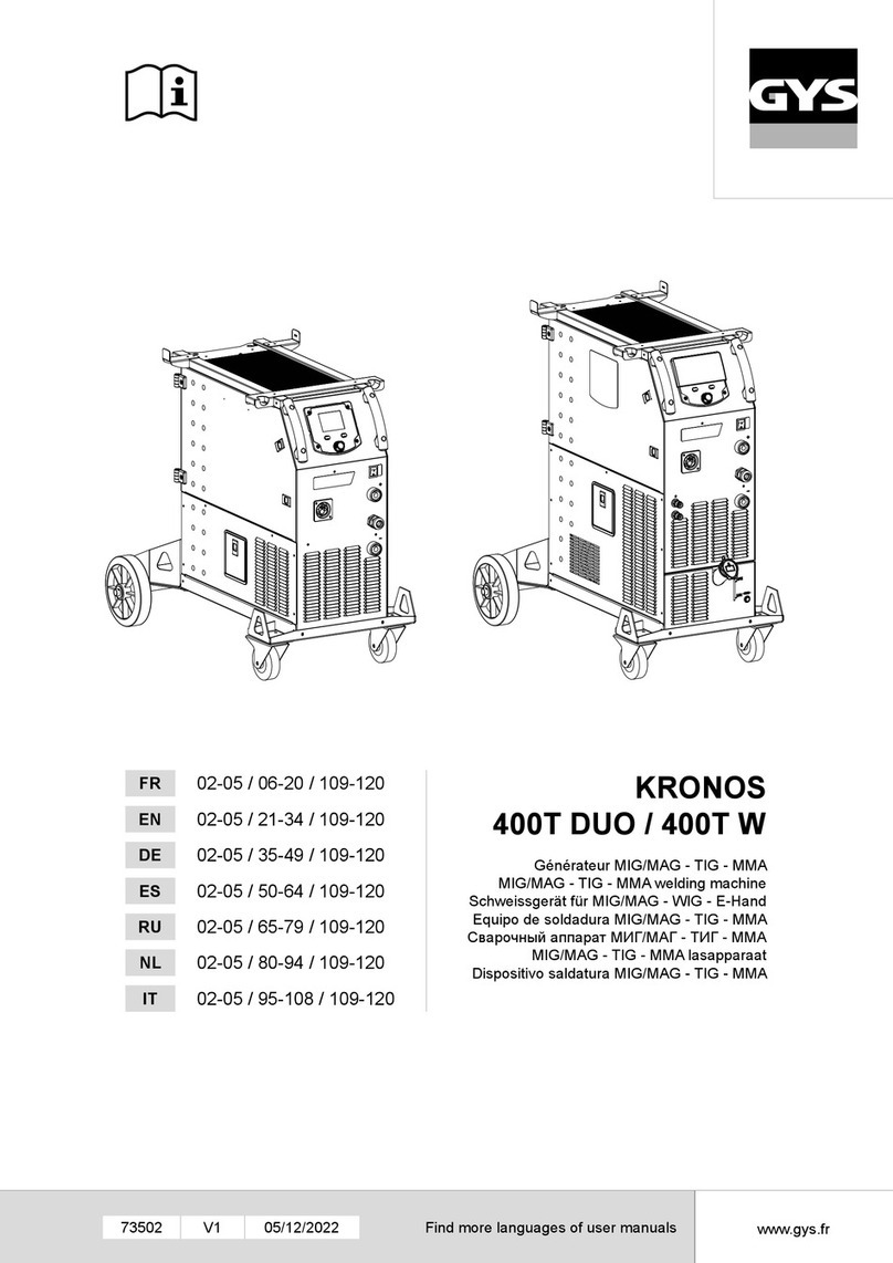 GYS KRONOS 400T W User manual