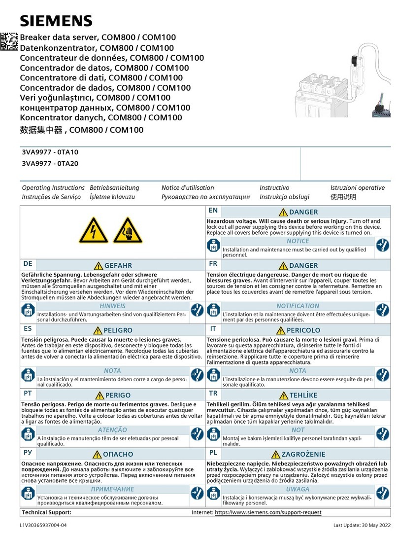 Siemens COM800 User manual