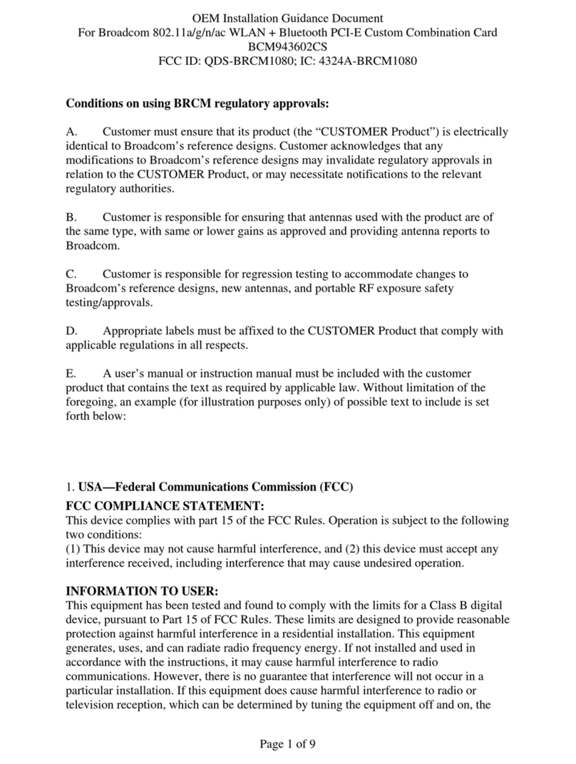 OEM BCM943602CS Installation guidance