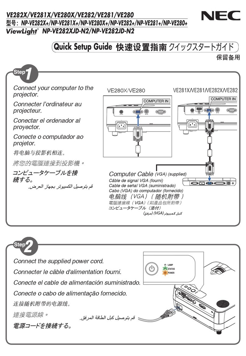 NEC VE282X User manual