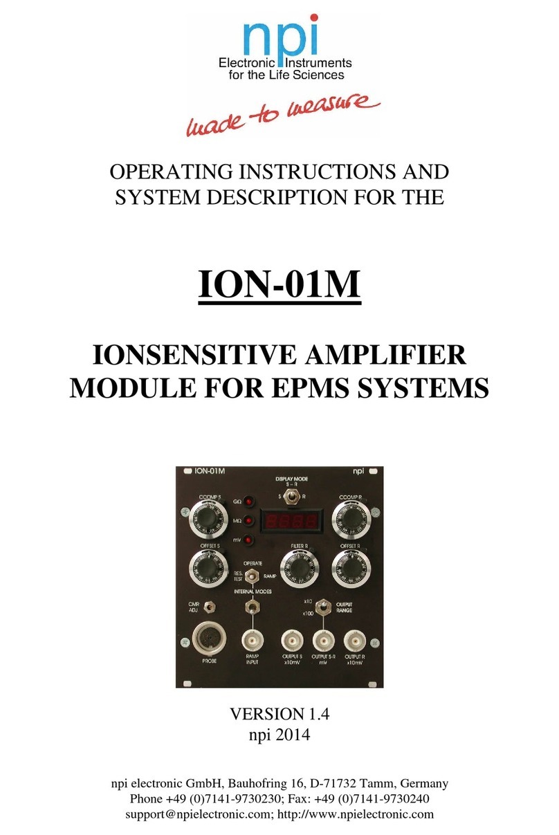 NPI ION-01M Operating instructions