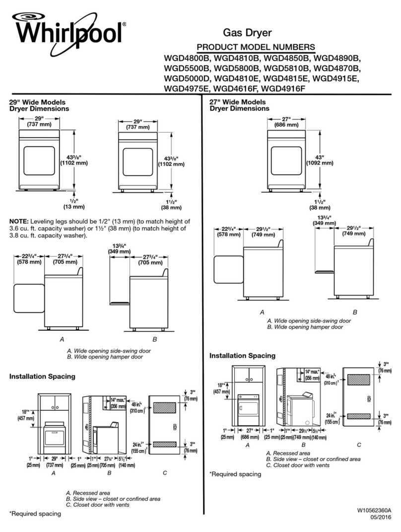 Whirlpool WGD4800B Installation