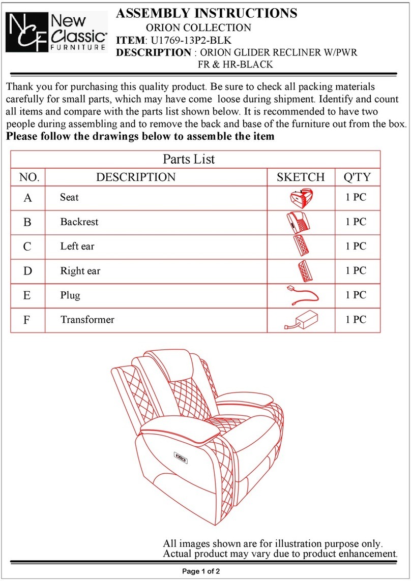 New Classic Furniture ORION U1769-13P2-BLK Assembly instructions New Classic Furniture ORION U1769-13P2-BLK Assembly instructions