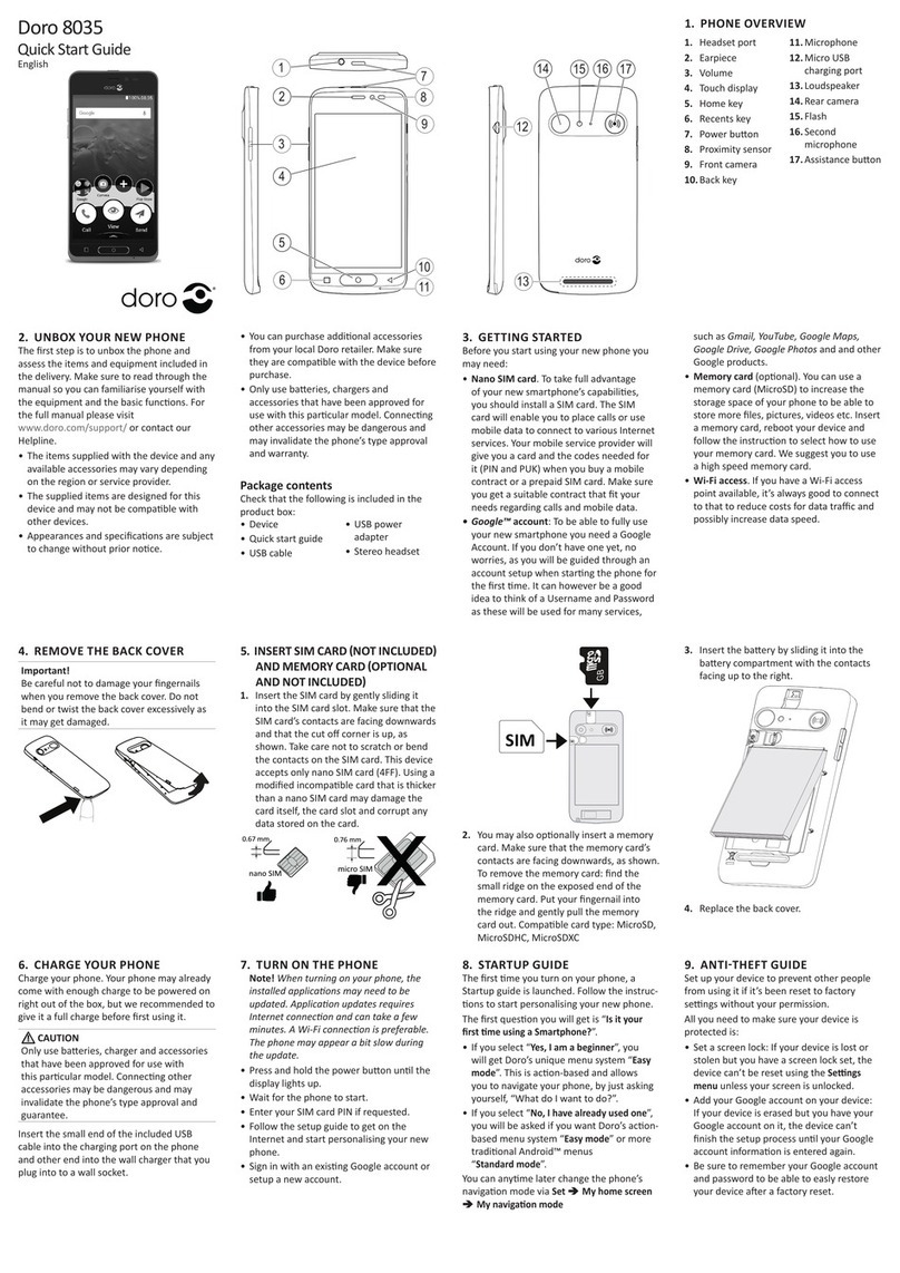 Doro 8035 User manual