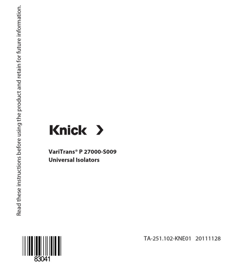 Knick VariTrans P 27000-S009 quick start guide