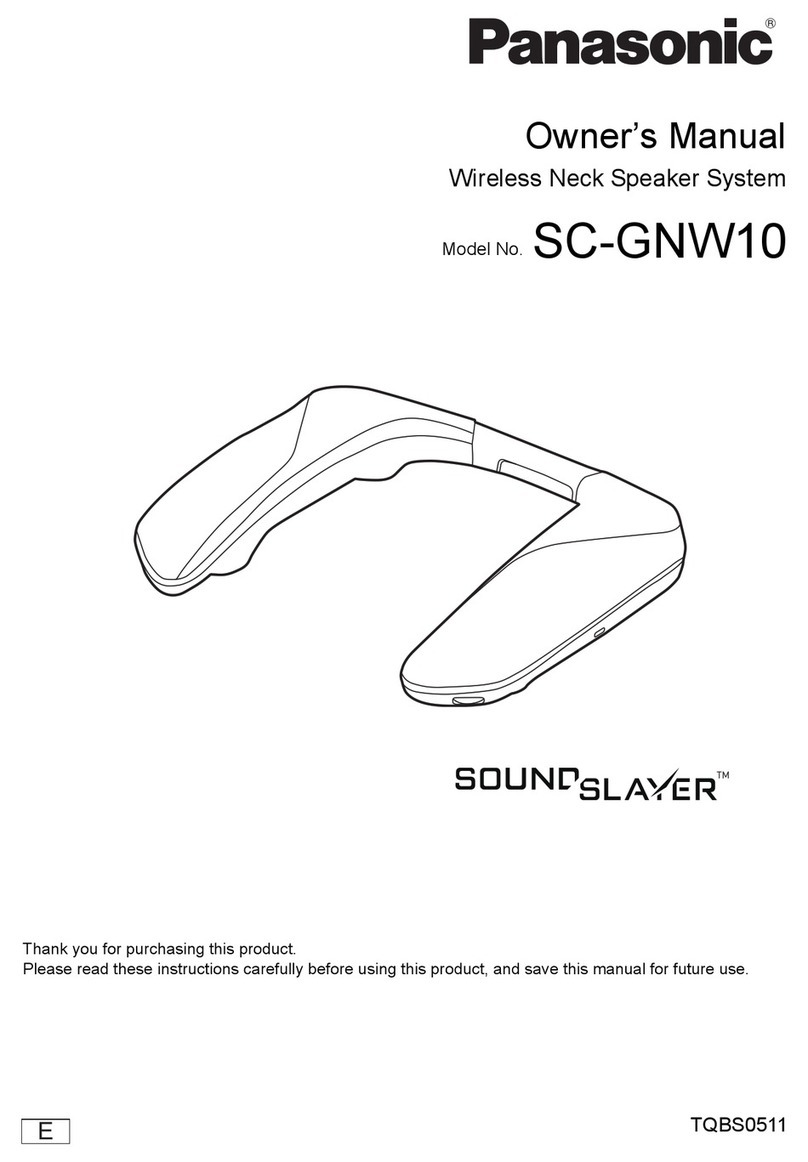 Panasonic SOUNDSLAYER SC-GNW10 User manual Panasonic SOUNDSLAYER SC-GNW10 User manual