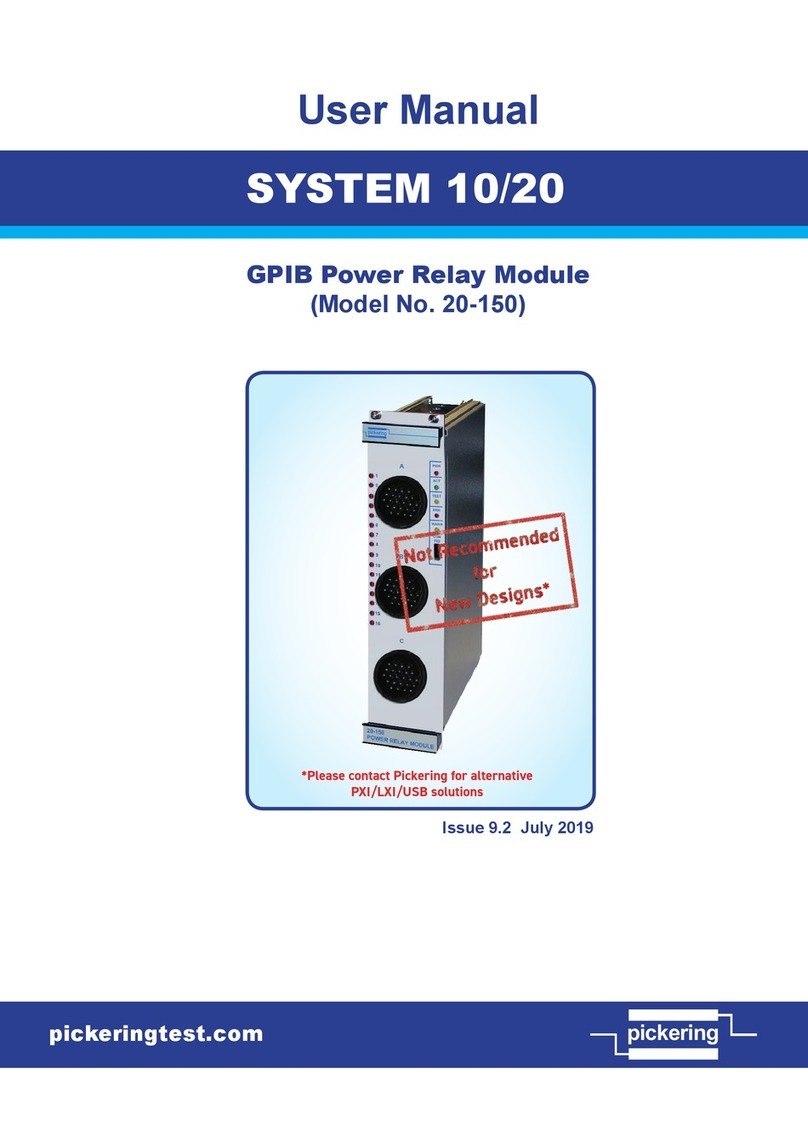 Pickering SYSTEM 10 User manual