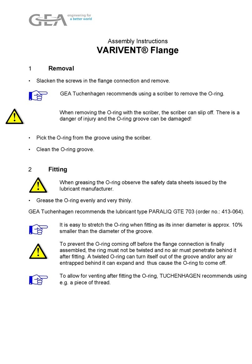 GEA VARIVENT Flange Assembly instructions