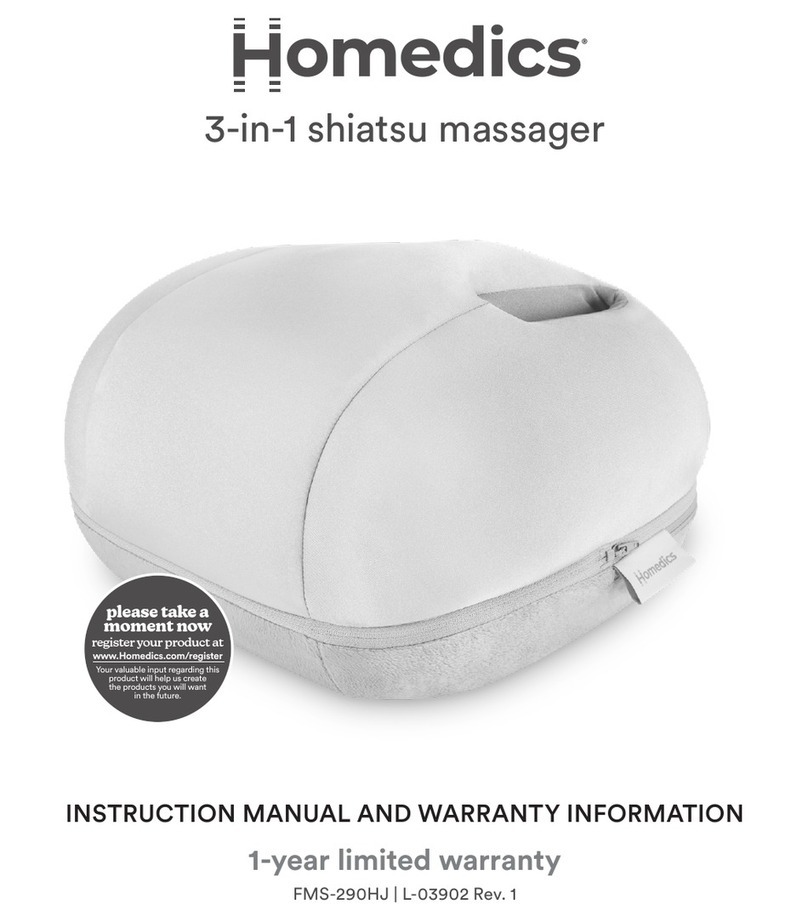 HoMedics FMS-290HJ Instruction manual and warranty information HoMedics FMS-290HJ Instruction manual and warranty information